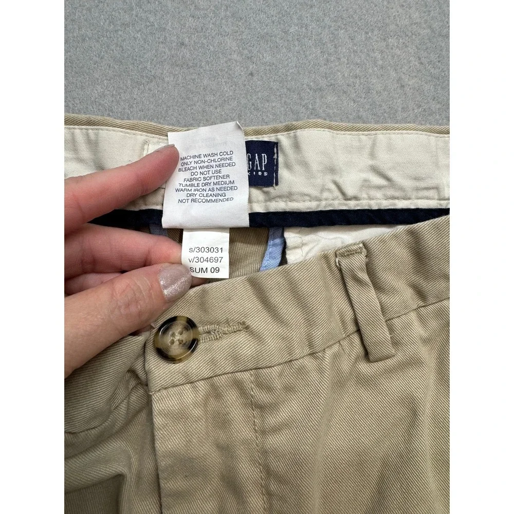 Gap Kids Easy Fit Chino Pants Khaki Tan Size 14 Husky Cotton Twill 303031